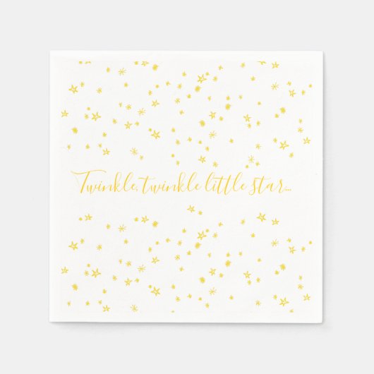 Twinkle Little Star Baby shower Paper Napkins Servet (Voorkant)