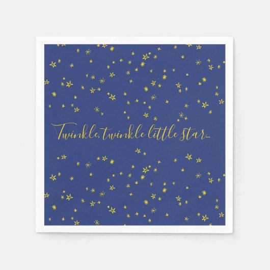 Twinkle Little Star Baby shower Paper Napkins Servetten (Voorkant)