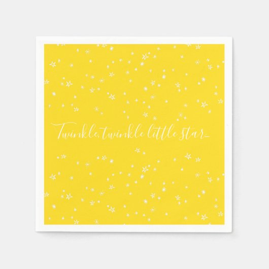 Twinkle Little Star Baby shower Paper Napkins Servetten (Voorkant)