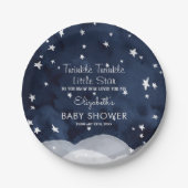 Twinkle Little Star  Baby shower Papieren Bordje (Voorkant)