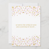 Twinkle Little Star Baby shower Pink Gold Kaart (Achterkant)