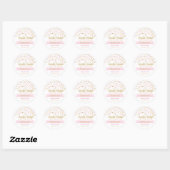 Twinkle Little Star Baby shower Pink Gold Ronde Sticker (Vel)