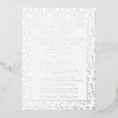 Twinkle Little Star Baby shower Real Folie Uitnodiging (Voorkant)