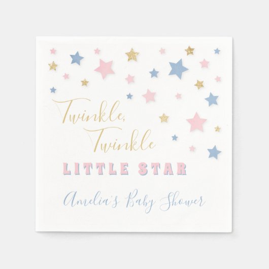 Twinkle Little Star Baby shower servet (Voorkant)