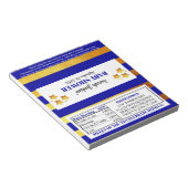 Twinkle Little Star Baby shower Snoep Wrappers Notitieblok (Schuin)