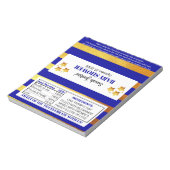 Twinkle Little Star Baby shower Snoep Wrappers Notitieblok (Linkerzijde)