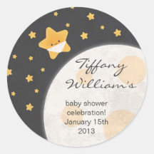 Twinkle Little Star Baby shower Stickers