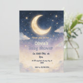 Twinkle Little Star Baby Shower Uitnodiging (Staand voorkant)