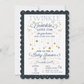 Twinkle Little Star Baby Shower-uitnodigingen Kaart (Voorkant)