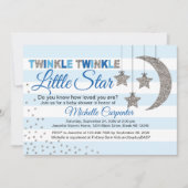 Twinkle Little Star baby shower voor jongens Kaart (Voorkant)