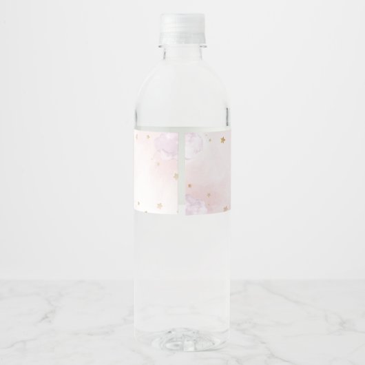 Twinkle Little Star Baby Shower Waterfles Etiket (Achterkant)