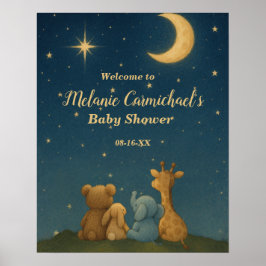 Twinkle Little Star Baby shower Welkom Poster