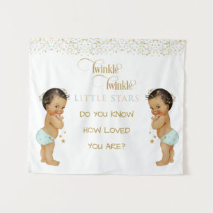 Twinkle Little Star Baby Tweeling Jongens Etnisch Wandkleed