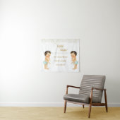 Twinkle Little Star Baby Tweeling Jongens Wandkleed (In Situ (horizontaal))