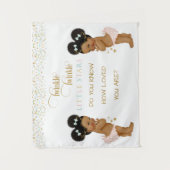 Twinkle Little Star Baby Tweeling Meisjes Etnisch Wandkleed (Voorkant)