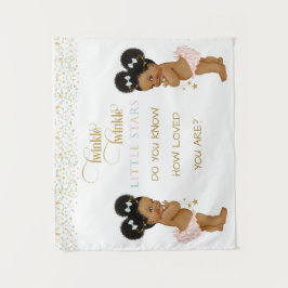 Twinkle Little Star Baby Tweeling Meisjes Etnisch Wandkleed