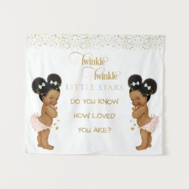 Twinkle Little Star Baby Tweeling Meisjes Etnisch Wandkleed