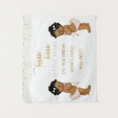 Twinkle Little Star Baby Tweeling Meisjes Etnisch Wandkleed (Voorkant)