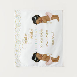 Twinkle Little Star Baby Tweeling Meisjes Etnisch Wandkleed