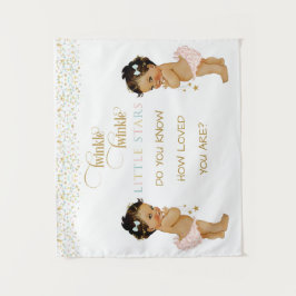 Twinkle Little Star Baby Tweeling Meisjes Etnisch Wandkleed