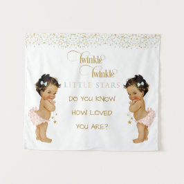 Twinkle Little Star Baby Tweeling Meisjes Etnisch Wandkleed