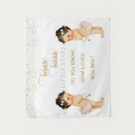Twinkle Little Star Baby Twin Meisjes Wandkleed