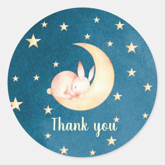 Twinkle Little Star bedankstickers Ronde Sticker (Voorkant)