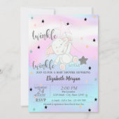 Twinkle Little Star, Beer Holographic Baby shower Kaart (Voorkant)