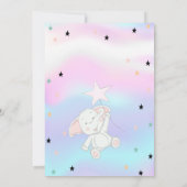 Twinkle Little Star, Beer Holographic Baby shower Kaart (Achterkant)