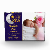 Twinkle Little Star Birth Announounding Baby Fotoblokken (Voorkant)