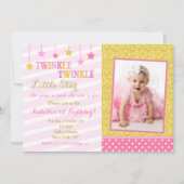 Twinkle Little Star Birthday Invitation Kaart (Voorkant)