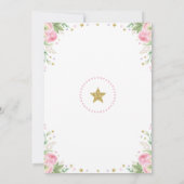 Twinkle Little Star Birthday Noite Pink Floral Kaart (Achterkant)