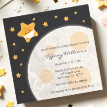 Twinkle Little Star Black en Yellow Baby shower