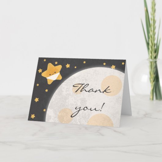 Twinkle Little Star Black en Yellow Bedankt (Voorkant)