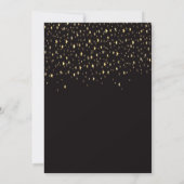 Twinkle Little Star Black, Gold, Beer Baby shower Kaart (Achterkant)