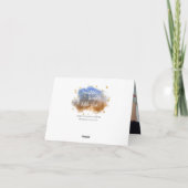 Twinkle Little Star | Blauw Baby shower van koperg Bedankkaart (Achterkant)