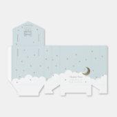 Twinkle Little Star Blue Baby shower Bedankdoosjes (Uitgevouwen)