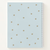 Twinkle Little Star Blue Baby shower Guest Book Notitieboek (Achterkant)