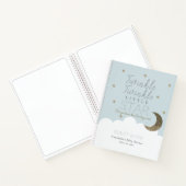 Twinkle Little Star Blue Baby shower Guest Book Notitieboek (Binnen)