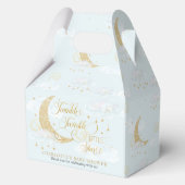 Twinkle Little Star Blue Baby shower Verjaardag Bedankdoosjes (Voorkant)