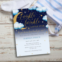 Twinkle Little Star Blue Boy Baby shower