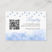 Twinkle Little Star Blue Boy Baby Shower Registry Informatiekaartje (Voorkant)