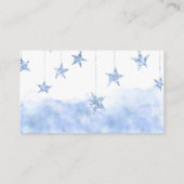 Twinkle Little Star Blue Boy Baby Shower Registry Informatiekaartje (Achterkant)