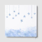 Twinkle Little Star Blue Clouds Boy Baby Shower Gastenboek (Achterkant)