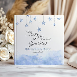 Twinkle Little Star Blue Clouds Boy Baby Shower Gastenboek