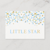 Twinkle Little Star Blue Gold Boek Aanvraag Kaart (Achterkant)