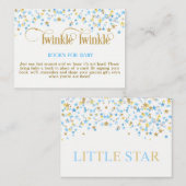 Twinkle Little Star Blue Gold Boek Aanvraag Kaart (Voorkant / Achterkant)