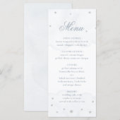 Twinkle Little Star Blue Grey Elegant Baby shower Menu (Voorkant / Achterkant)
