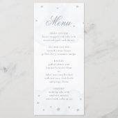 Twinkle Little Star Blue Grey Elegant Baby shower Menu (Voorkant)