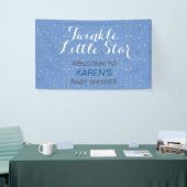 Twinkle Little Star Blue Silver Stars Baby shower Spandoek (Beurs)